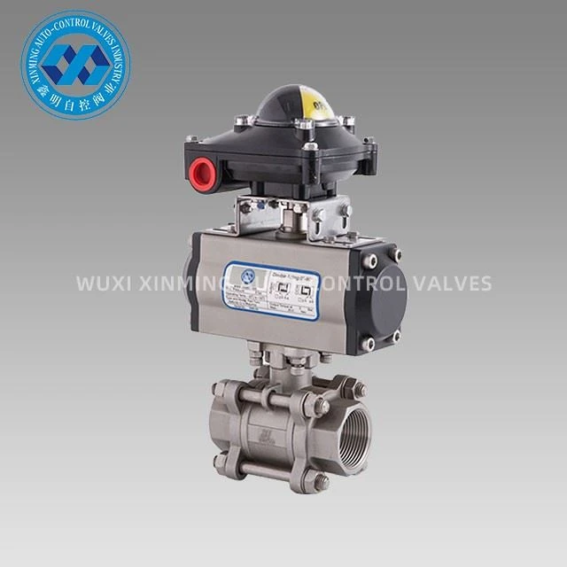 info-1-1 Pneumatic 3PC Stainless Steel Ball Valve