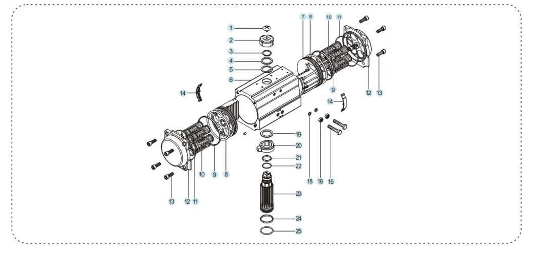 90 Degree Pneumatic Rotary Actuator Spare Parts And Material 90 Degree Pneumatic Rotary Actuator Spare Parts And Material
