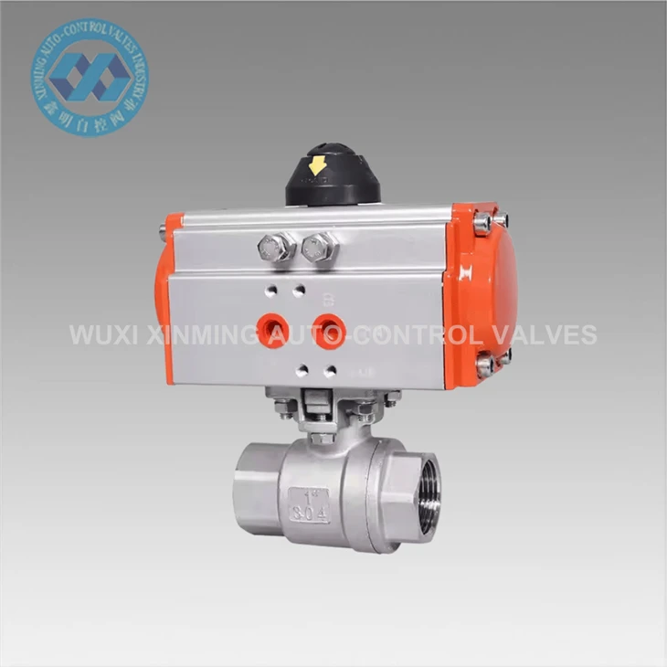 Single And Double Action Ball Valve With Actuator