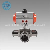 High Quality Pneumatic Three Way Ball Valve
