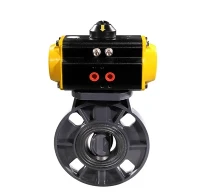 New Arrival Pvc Flange Butterfly Valve With Pneumatic Actuator