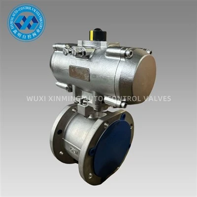 Single Acting Pneumatic Actuated Flanged Ball Valve