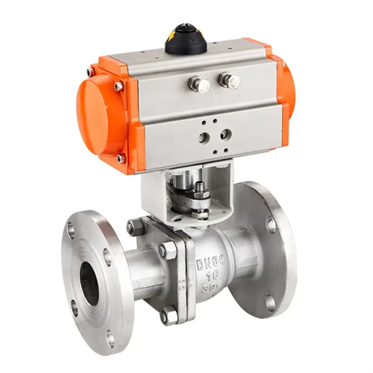Stainless Steel Pneumatic Control High-temperature Resistant Flanged Ball Valve