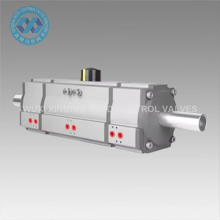 Three-position Rack And Pinion Design 0 45 90 180 Degree Rotary Double Acting Pneumatic Actuator